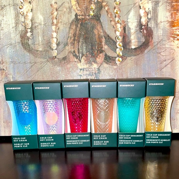 Starbucks Cold Cup Ornament Keychains Each Will Be Live Show Feature - Picture 3 of 3